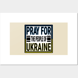 IN SUPPORT OF THE PEOPLE OF UKRAINE - FLAG OF UKRAINE STICKER DESIGN Posters and Art